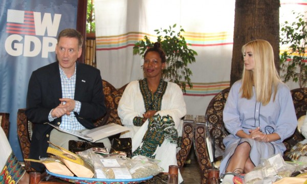 Advisor to the President Ivanka Trump and USAID Administrator Mark Green meet Ethiopian women in Coffee Association Entrepreneurs