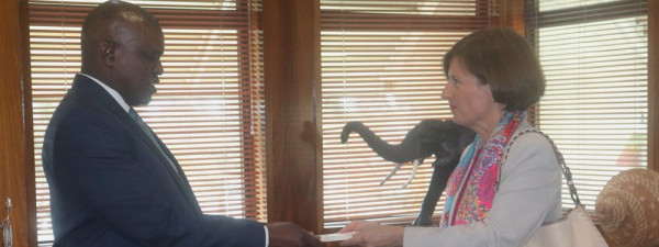 First meeting between President Masisi and Ms. Laurence Beau