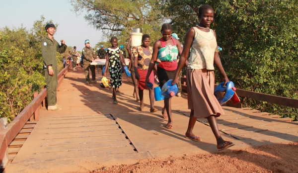 Bridge repair by Thai peacekeeping engineers provides a lifeline for communities in Lakes region (By Tonny Muwangala)