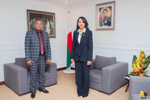 Madagascar : Rencontre entre la Ministre des Affaires étrangères et le Directeur Général du Bureau national de la gestion des risques et des catastrophes (BNGRC)
