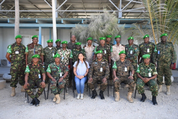 African Union Transition Mission in Somalia (ATMIS) newly deployed senior military officers inducted