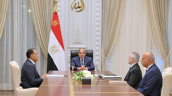 President El-Sisi Meets the Prime Minister and the Minister of Justice