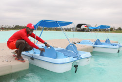 Pedalos at The Steyn City Lagoon powered by GAST Clearwater.JPG