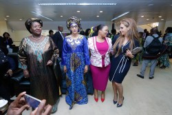 (L-R)First Lady of Sierra Leone, H.E. First Lady of the Republic of The Gambia, Madame Fatoumattah B