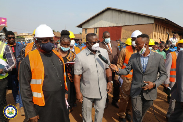 Sierra Leone’s President Julius Maada Bio inspects Agricultural Machinery at the Agriculture Central Stores in Freetown
