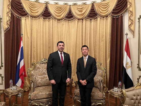 Chamberlain of the Presidency paid a courtesy call on Ambassador of Thailand to Egypt to congratulate on the National Day of Thailand