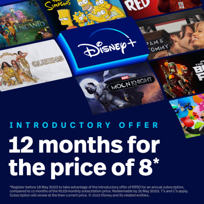 Disney+ Annual Subscription Now Available for R950