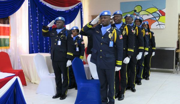 UNMISS Police Commissioner attends medal ceremony for nine outstanding Liberian police officers to UNMISS