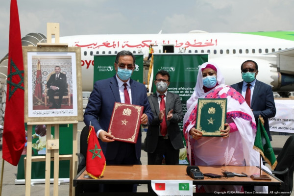 Coronavirus - Morocco: Kingdom of Morocco gives more than 600 000 pieces of medical supplies to the African Union for the COVID19 response