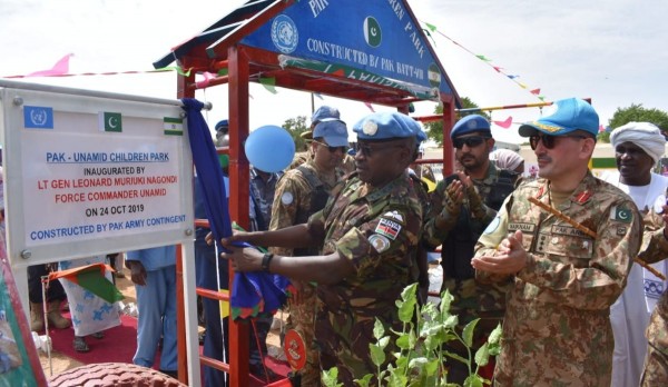 UNAMID Pakistani Peacekeepers Construct Children’s Park in Kabkabiya, North Darfur