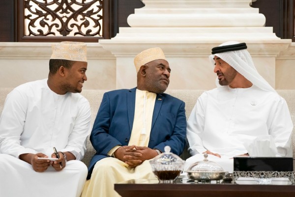 His Highness Sheikh Mohamed bin Zazyed receives President of Comoros