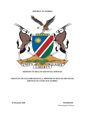 Coronavirus - Namibia: COVID-19 Update 27 December 2020