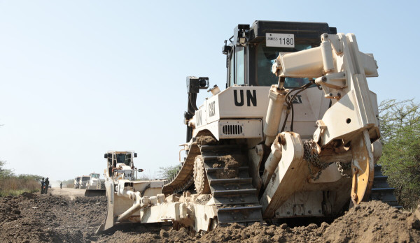 United Nations Mission in South Sudan (UNMISS) peacekeepers begin constructing vital road connecting Pibor and Labrab