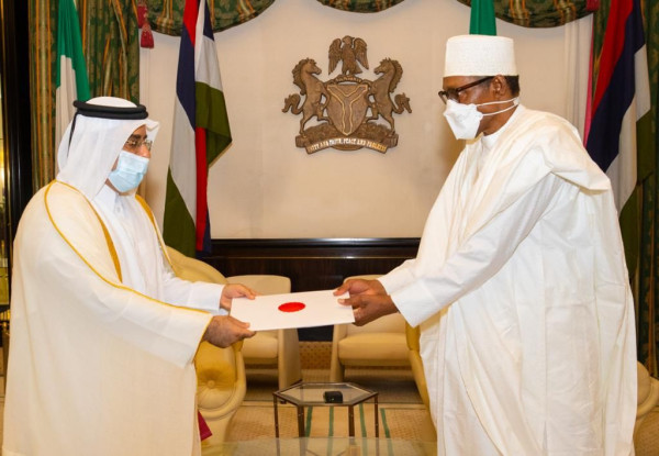 HH the Amir Sends Written Message to President of Nigeria