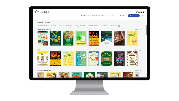 Canon introduces new web version of PosterArtist, adding new value for Canon printer users