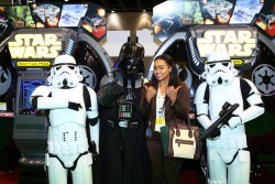Exhibitors at the DEAL 2015 show with the Star Wars themed games.jpg