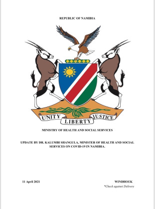Coronavirus - Namibia: COVID-19 update (11 April 2021)