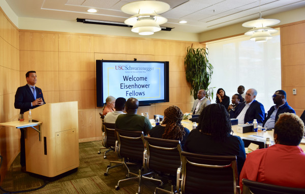 University of Southern California Schwarzenegger Institute Hosts Eisenhower Fellows from Africa