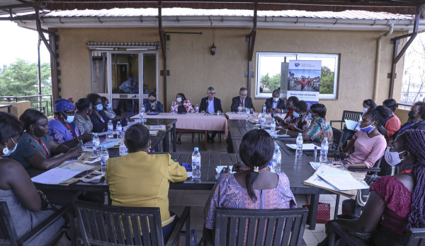 Women leaders and peacekeepers brief UN Peace Chief on challenges of working for peace in South Sudan