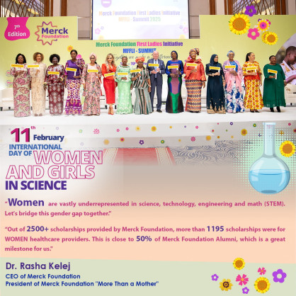 Merck Foundation provided 1195 scholarships to women healthcare providers to empower women in science - International Day of Girls & Women in Science 2026