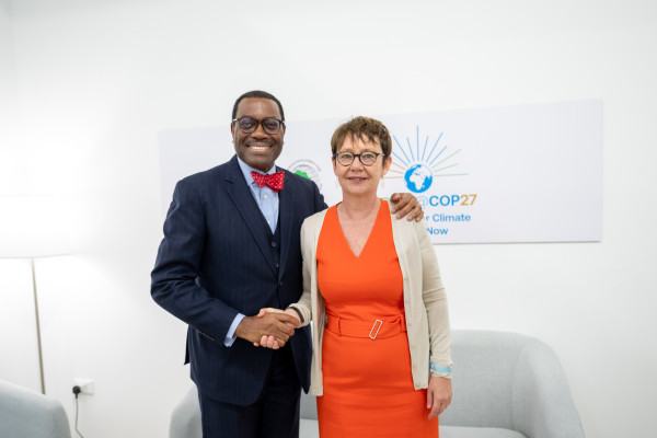 Conference of the Parties (COP27): African Development Bank Group and European Bank for Reconstruction and Development (EBRD) affirm commitment to climate adaptation and to helping African businesses become more resilient