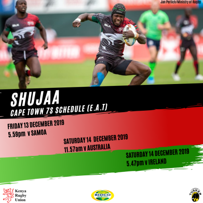 Shujaa in Pool D for Cape Town Sevens