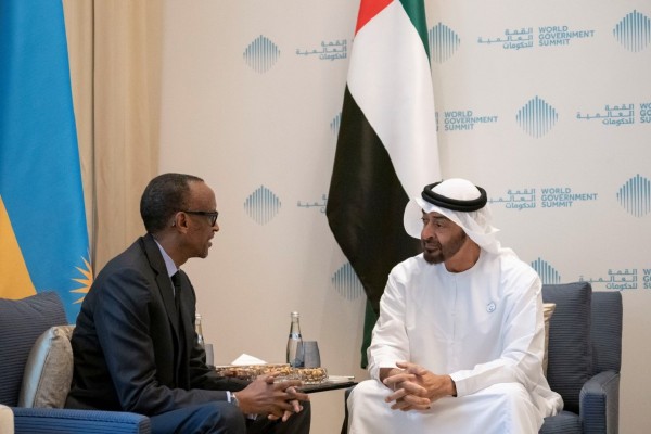His Highness Sheikh Mohamed bin Zayed receives Rwandan President