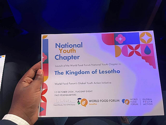 Lesotho Government Has Been Awarded Certification to Establish a National Youth Chapter Platform Aimed at Empowering Youth Through Agricultural Skills Development