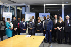 The African guarantee fund and GuarantCo share a picture moment after the signing of their partnersh