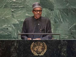 UN PhotoCia Pak, President Muhammadu Buhari of the Federal Republic of Nigeria addresses the seventy