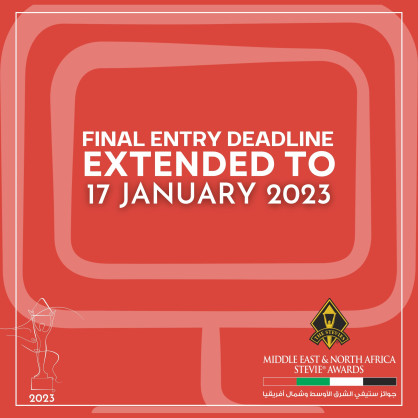 <div>Entry Deadline Extension Announced for the 2023 Middle East & North Africa Stevie® Awards</div>
