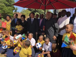 Minister Song Tao and Dr. Salim. A. Salim and African Children.jpg