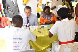 Kai Beckmann and Minister Sarah Opendi at Merck Uganda Diabetes Day.jpg