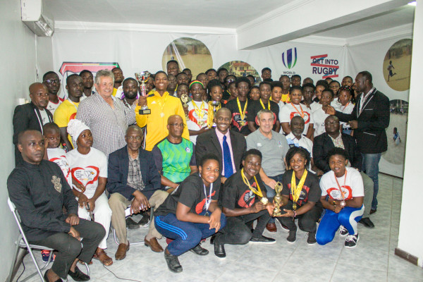 World Rugby Dignitary Presents Ghana Rugby Championship Awards