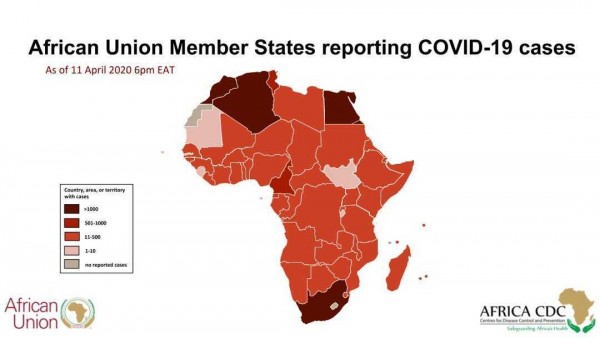 Coronavirus - Africa: 52 African Union Member States reporting COVID-19 cases (13,145), deaths (700), and recoveries (2,171)