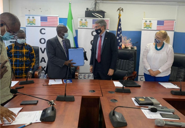 Coronavirus: Sierra Leone Receives 113,490 Pfizer Vaccines Donated by the US Government via COVAX Facility