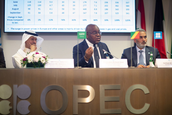 Organization of Petroleum Exporting Countries (OPEC) President Bruno Jean-Richard Itoua Leads First In-Person OPEC Meeting Since COVID-19