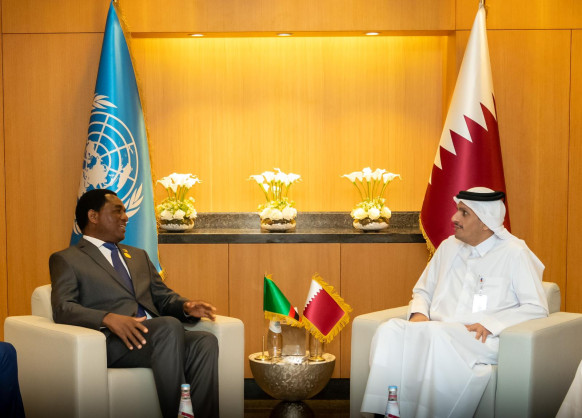Qatar: President of Zambia Meets Deputy Prime Minister and Minister of Foreign Affairs