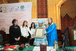 H.e. Julia Minister of Gender receives award for African women empowerment on behalf of Liberian Pre