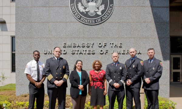 U.S. Embassy welcomes members of Bloomington, Indiana Fire Department for exchange program