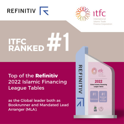 International Islamic Trade Finance Corporation (ITFC) tops Islamic Financing League Table as leading Bookrunner and Mandated Lead Arranger