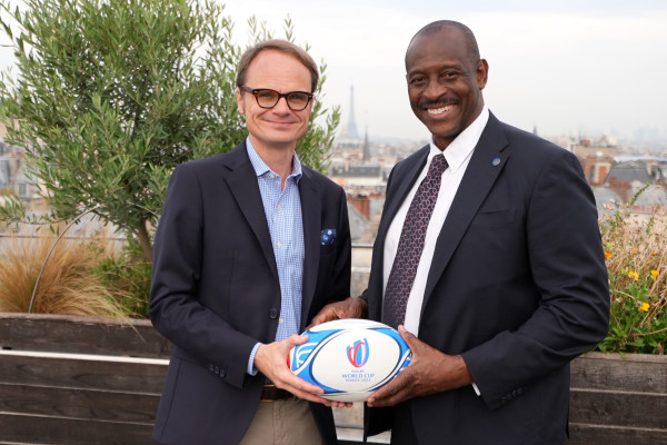 <div>Rugby World Cup Organizing Committee Welcomes Rugby Africa President to Paris to Discuss Africa's Involvement in the Rugby World Cup</div>