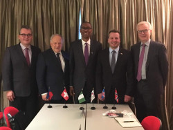 (Left-Right) Ambassador Peter Matt of Liechtenstein, Federal Councillor Johann Schneider-Ammann from