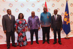 Ghanaian President and team at AIS launch.JPG
