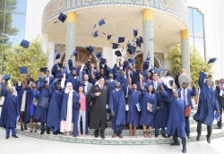 The PAUWES Class of 2017 celebrates at their graduation ceremony on 29 October 2017 at the Universit
