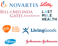 Bill & Melinda Gates Foundation, Novartis, GSK, Johnson & Johnson, Last Mile Health, Lilly, Living Goods, Pfizer Inc
