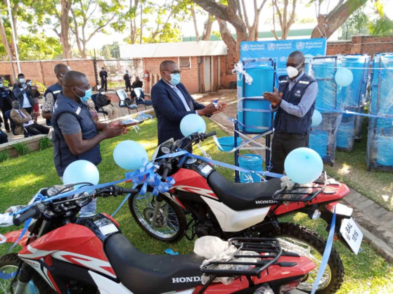 Coronavirus - Zambia: WHO donates equipment and transport facilities to Ministry of Health (MOH) in its continued effort to help the country curb the spread of COVID-19