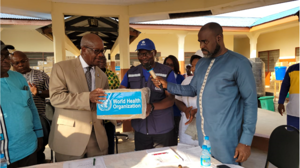 World Health Organization (WHO) Provides medical supplies to Bo Government Regional Hospital following mass casualty incident