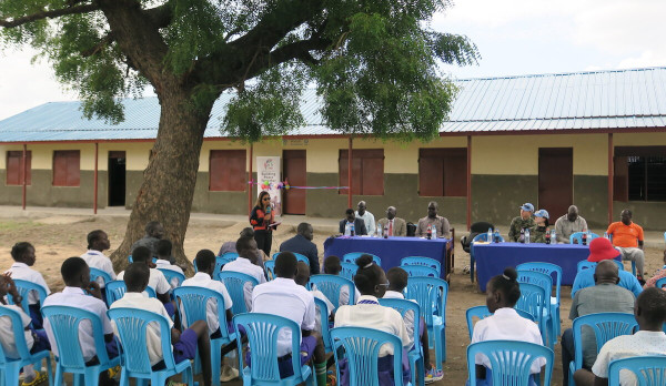 United Nations Mission in South Sudan (UNMISS) hand over renovated classroom blocks to primary school in Bor