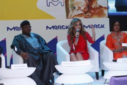 Dr.Rasha kelej CEO of Merck foundation discusssing challenges of Cancer access in Africa.jpg